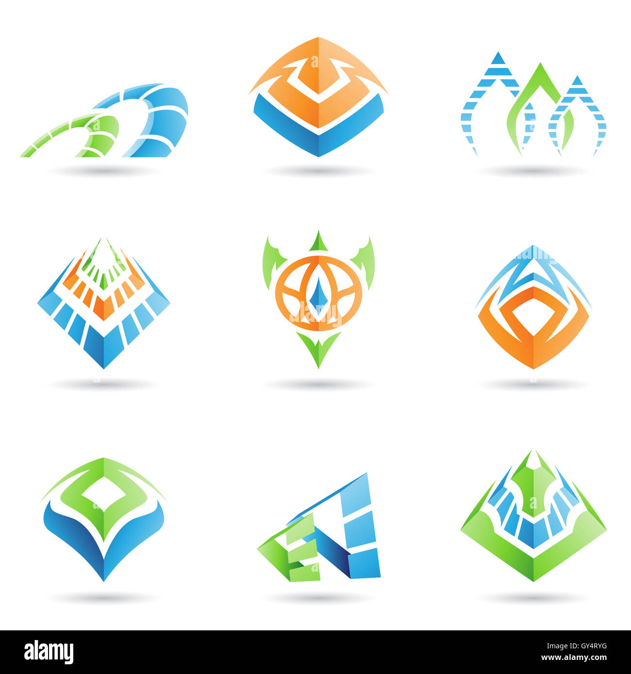 Vektor-Illustration der mystischen Pyramide wie Symbole Stockfoto