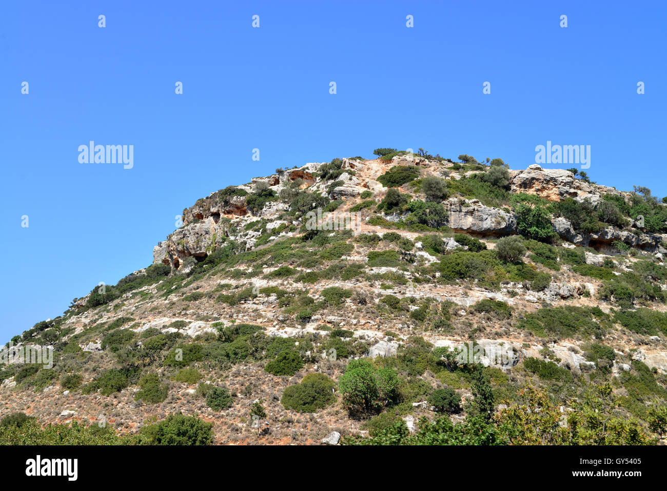 Kreta-Griechenland-Tal der vergessenen Mühlen Gipfel Stockfoto