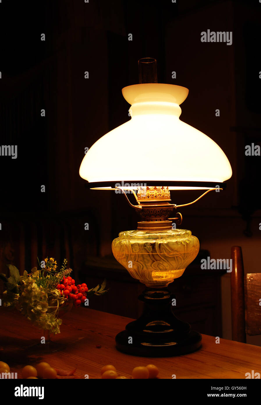 alte Öl-Lampe Stockfoto