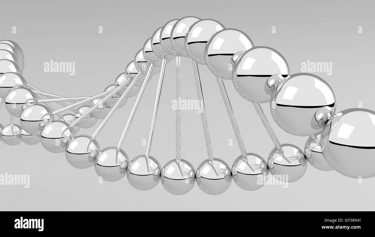 Digitale Illustration der DNA-Struktur in 3d. Stockfoto