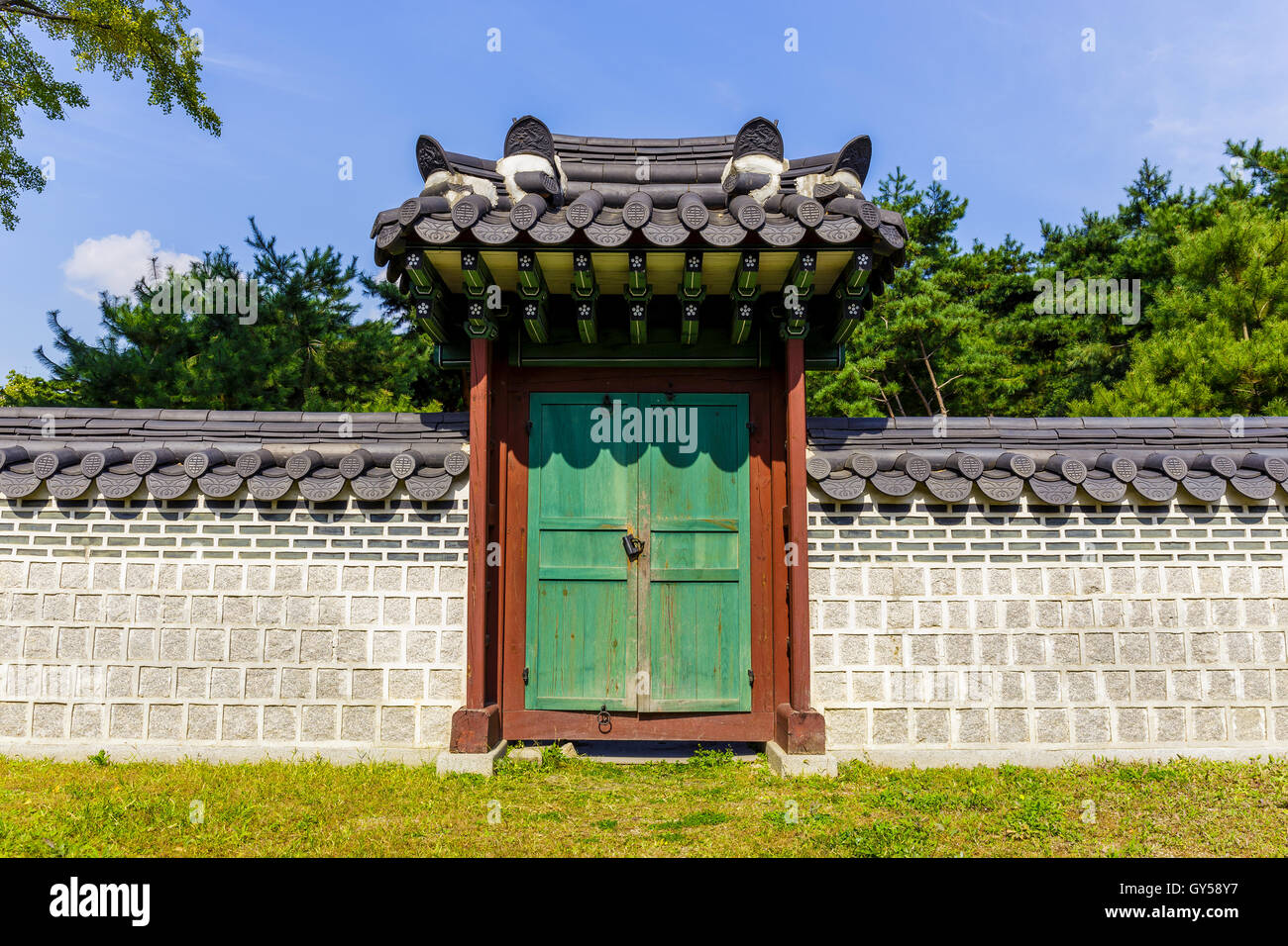Traditionelle koreanische Architektur Stockfoto