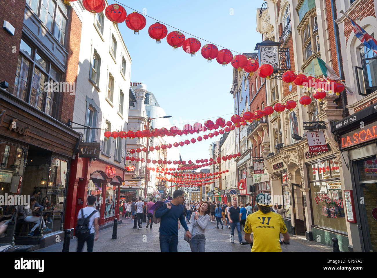 Chinatown, London.  Chinesische Lampions Stockfoto