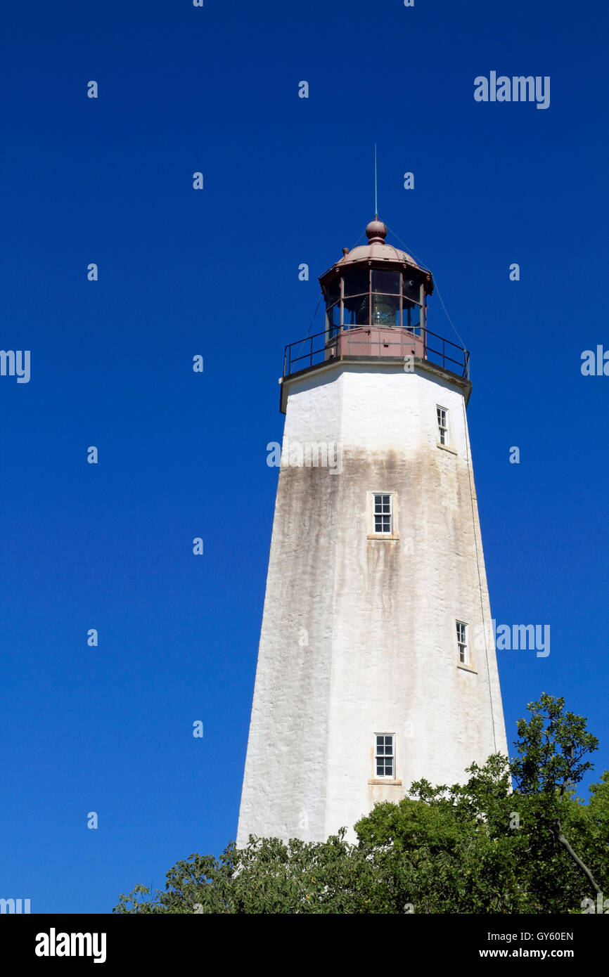 Sandy Hook Lighthouse, Sandy Hook Gateway National Recreation Area, New Jersey, USA Stockfoto