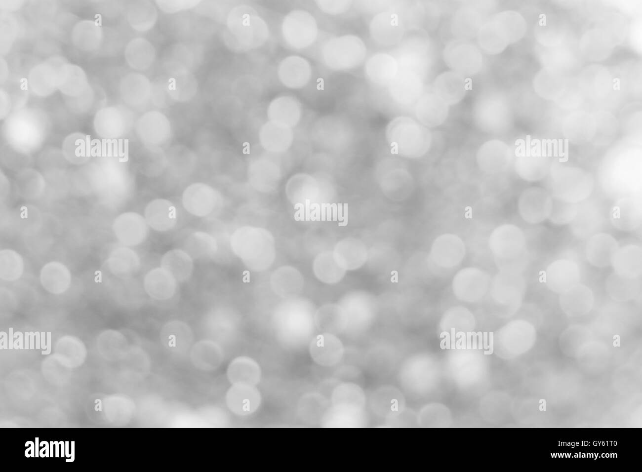 graue Bokeh und weißen Bokeh Hintergrund für Feiern Grafik-Design. Stockfoto