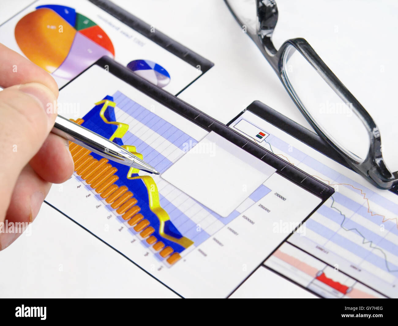 Investitionen-Charts Stockfoto