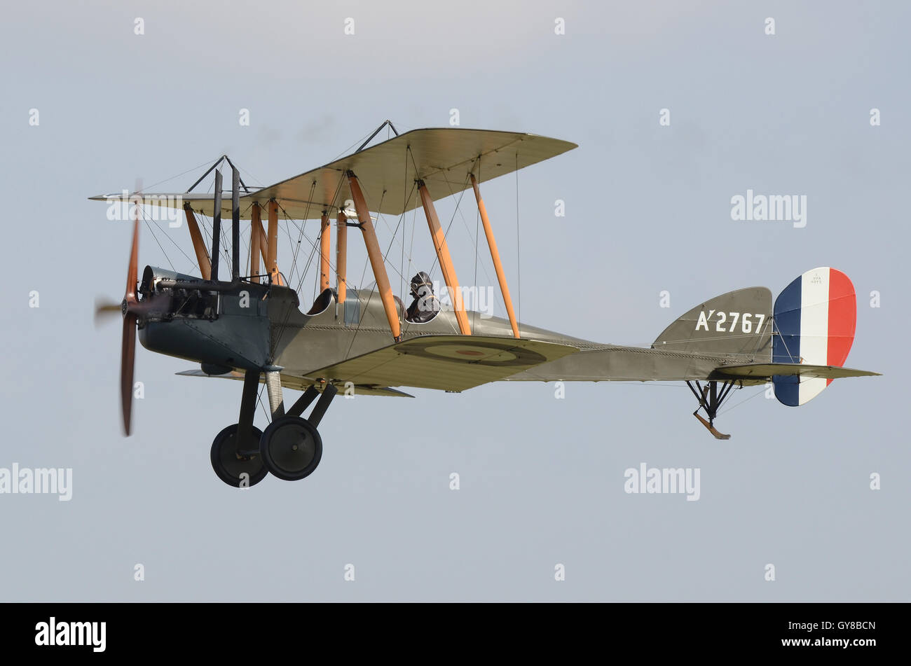 Eine Airshow und Fly-in erfolgte zu verstauen Maries Flugplatz sein 100-jähriges Jubiläum zu markieren. A2c auf der Veranstaltung durchgeführt werden, eine Art, die es vor hundert Jahren serviert. Stockfoto