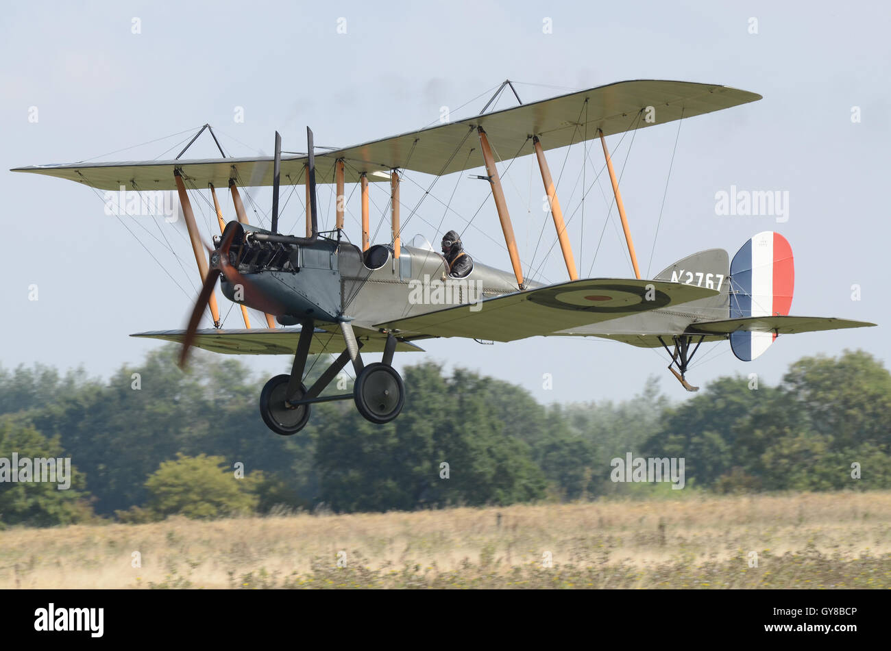 Eine Airshow und Fly-in erfolgte zu verstauen Maries Flugplatz sein 100-jähriges Jubiläum zu markieren. A2c auf der Veranstaltung durchgeführt werden, eine Art, die es vor hundert Jahren serviert. Stockfoto