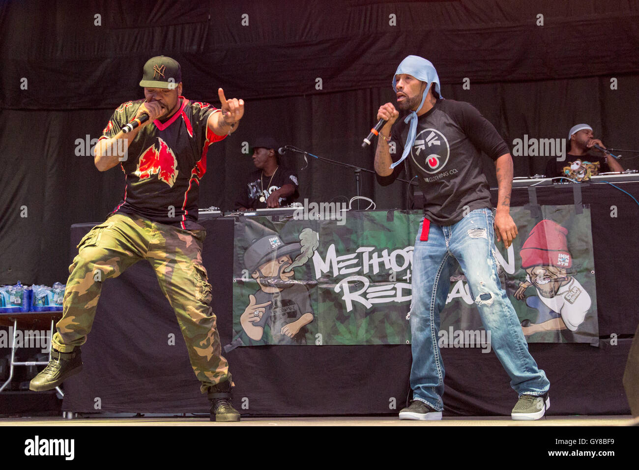 Chicago, Illinois, USA. 17. September 2016. METHOD MAN (CLIFFORD SMITH) und REDMAN (REGGIE NOBLE) der Methode Mann & Redman Höchstleistungen live Douglas Park beim Riot Fest in Chicago, Illinois Credit: Daniel DeSlover/ZUMA Draht/Alamy Live News Stockfoto