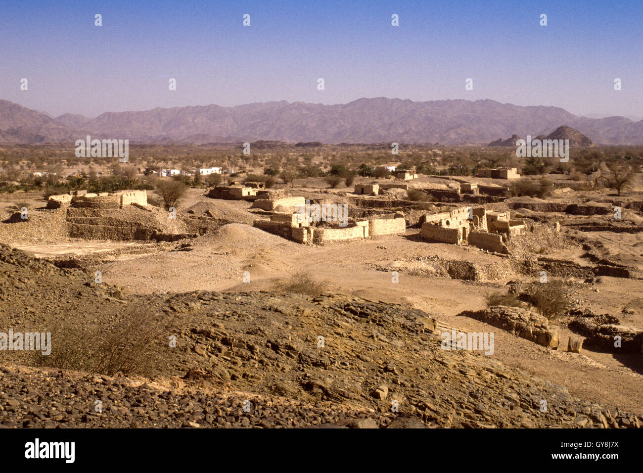 Ruinen einer alten Stadt im Westen von Yanbu, Saudi-Arabien Stockfoto