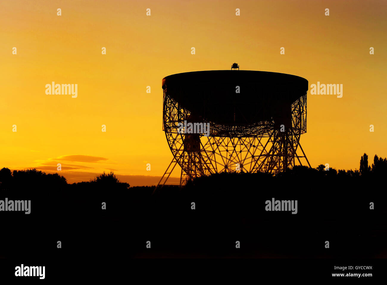 Lovell Radioteleskop bei Jodrell Bank in Cheshire.  Vereinigtes Königreich. Stockfoto