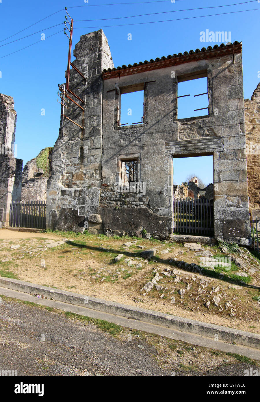 Oradour Sur Glane Nazi Kriegsverbrechen Memorial Stockfoto