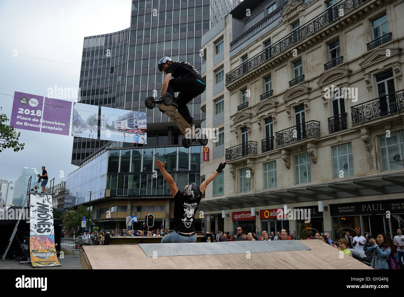 Demo der Mountainboard in Brüssel Stockfoto