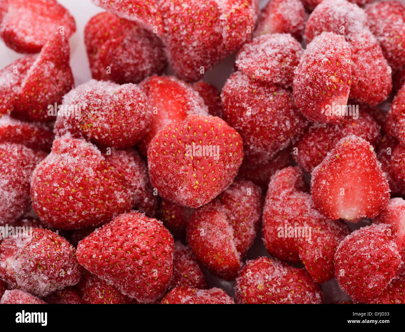 Gefrorene Erdbeeren Stockfoto