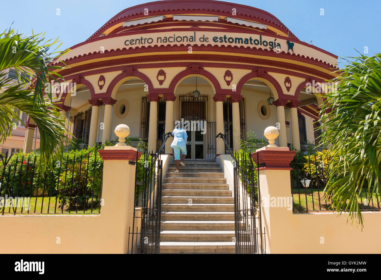 Centro National de Estomatologia einer Zahnarztpraxis im Bereich Playa von Havanna, Kuba. Stockfoto