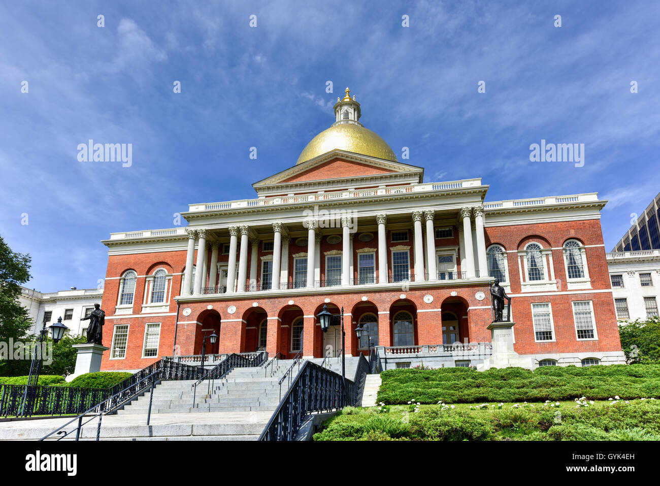 Das Massachusetts State House, auch als Massachusetts State House oder das "Neue" State House in Boston. Stockfoto