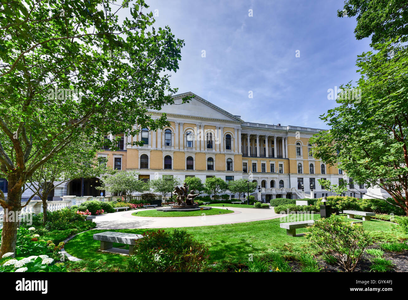 Das Massachusetts State House, auch als Massachusetts State House oder das "Neue" State House in Boston. Stockfoto