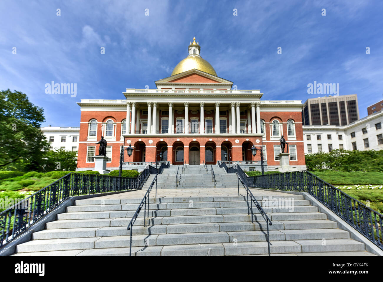 Das Massachusetts State House, auch als Massachusetts State House oder das "Neue" State House in Boston. Stockfoto