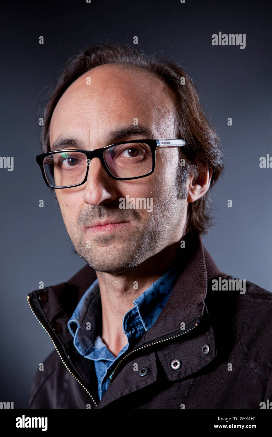 Agustín Fernández Mallo, der spanische Physiker und Schriftsteller das Edinburgh International Book Festival. Edinburgh, Schottland. 24. August 2016 Stockfoto