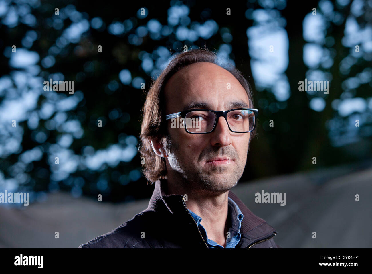 Agustín Fernández Mallo, der spanische Physiker und Schriftsteller das Edinburgh International Book Festival. Edinburgh, Schottland. 24. August 2016 Stockfoto