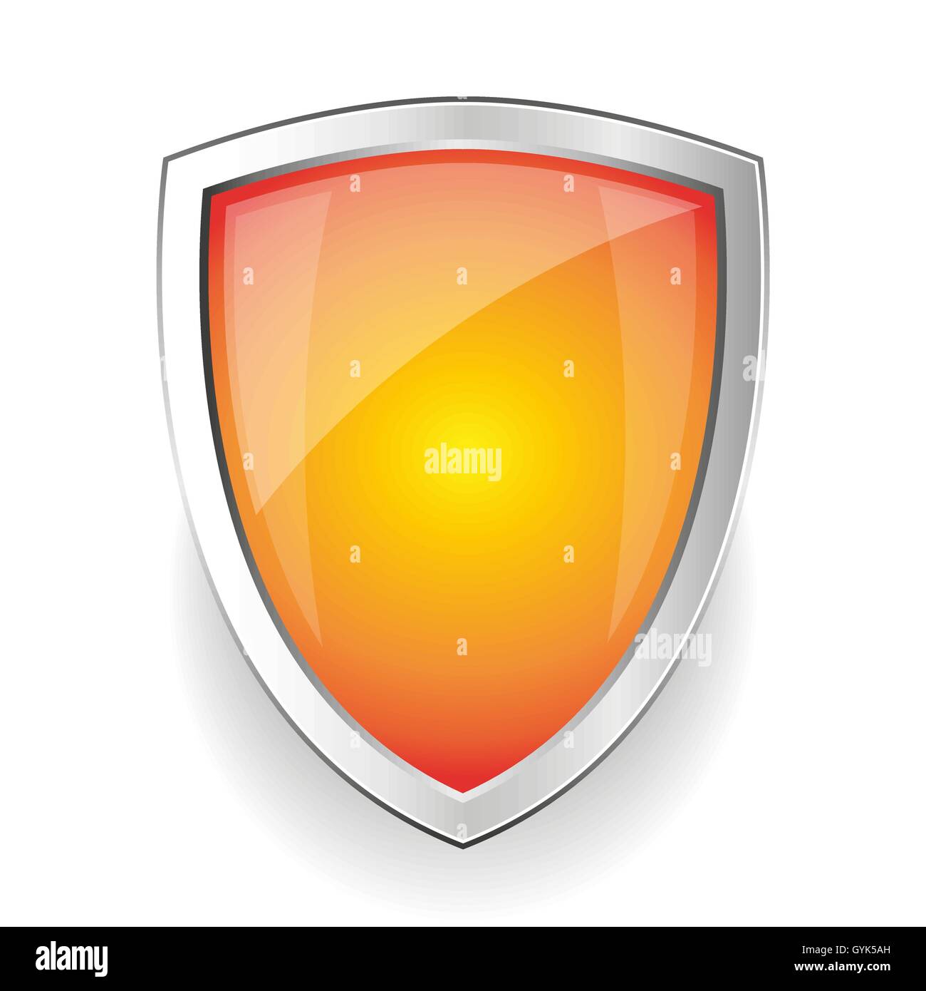 Leerer Stahl-Schild-Vektor Stock Vektor