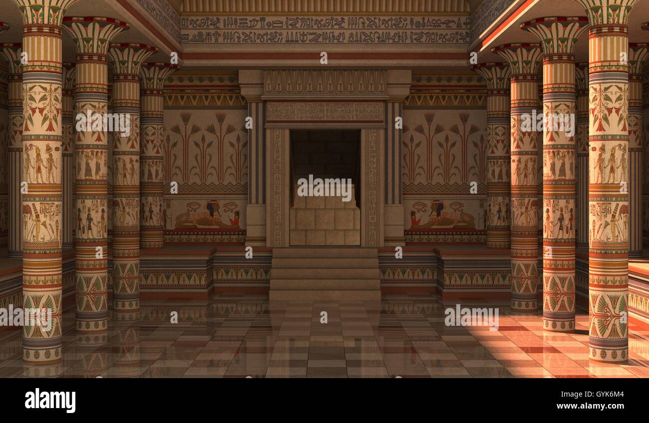 Pharaonen Palace 3D Illustration Stockfotografie Alamy