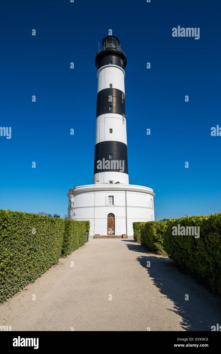 Leuchtturm von Chassiron auf Oleron Insel, Charente-Maritime, Frankreich, EU, Europa. Stockfoto