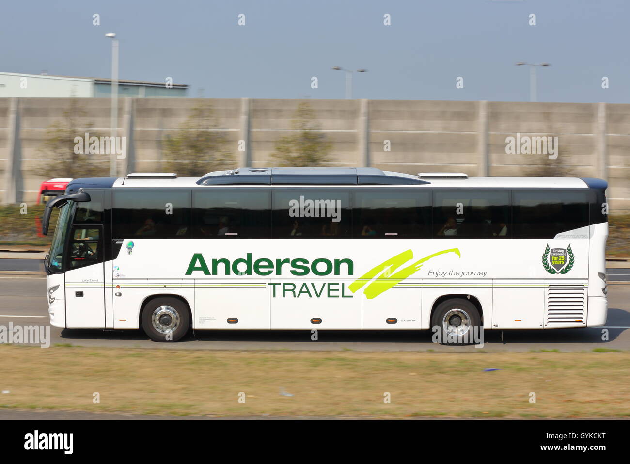 Anderson Travel Coach in der Nähe von Heathrow Airport Stockfoto