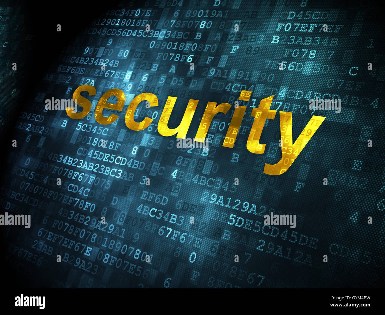 Sicherheitskonzept: Sicherheit auf digitalen Hintergrund Stockfoto
