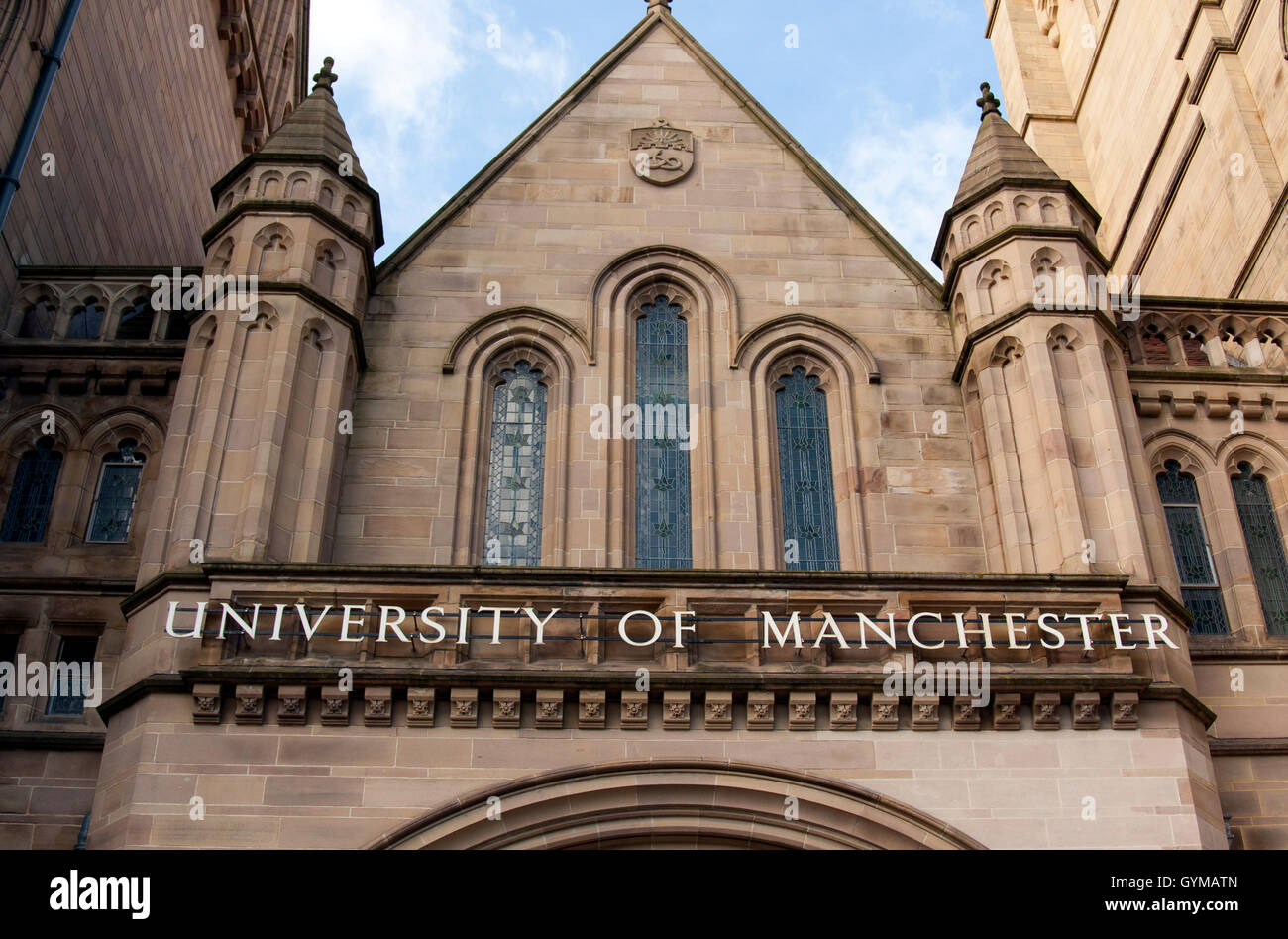 Universität von Manchester Stockfoto