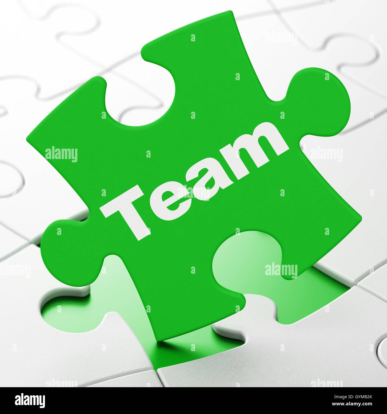 Business-Konzept: Team auf Puzzle-Hintergrund Stockfoto