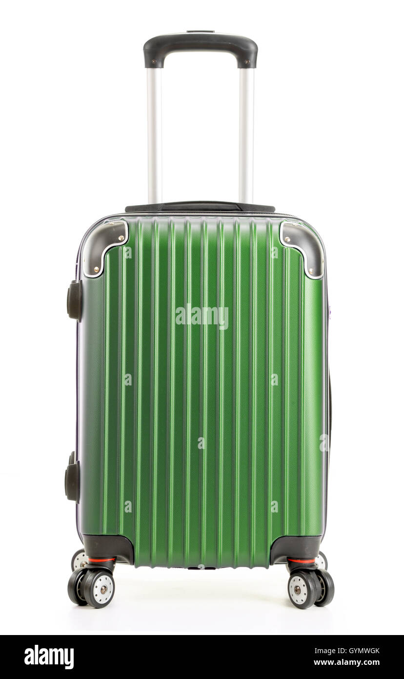 Reise-Koffer isoliert auf weißem Hintergrund. Stockfoto