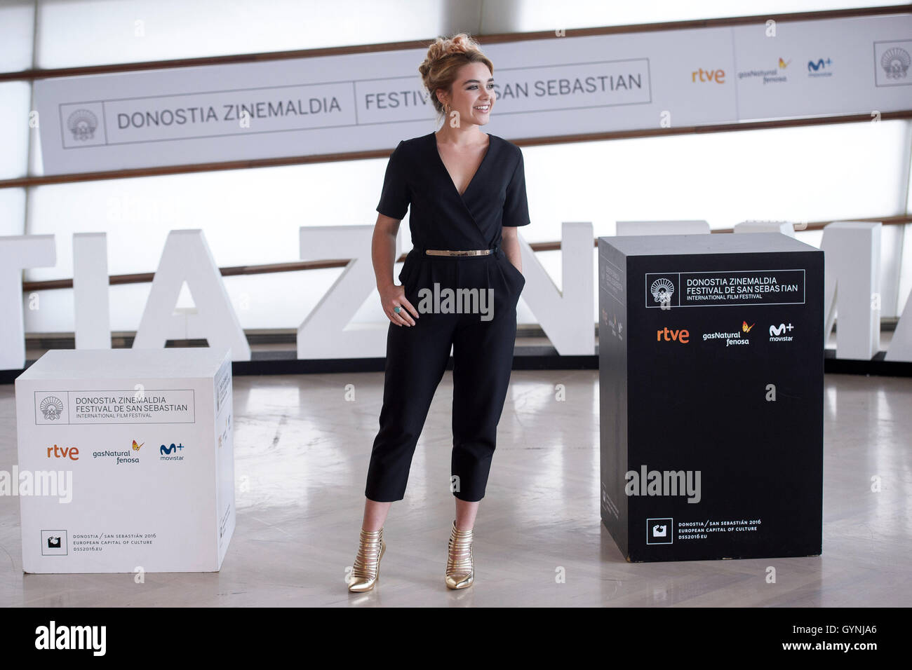 San Sebastian, Spanien. 19. September 2016. Schauspielerin Florence Pugh bei Photocall "Lady Macbeth" während des 64. San Sebastian Film Festival in San Sebastian, Spanien, auf Montag, 19. September 2016. Bildnachweis: Gtres Información Más lokalen auf line,S.L./Alamy Live News Stockfoto