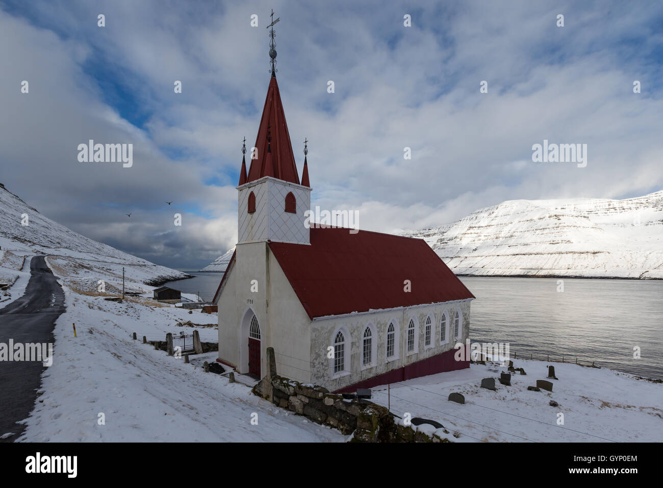 Husar, Kalsoy Insel. Färöer Inseln Stockfoto