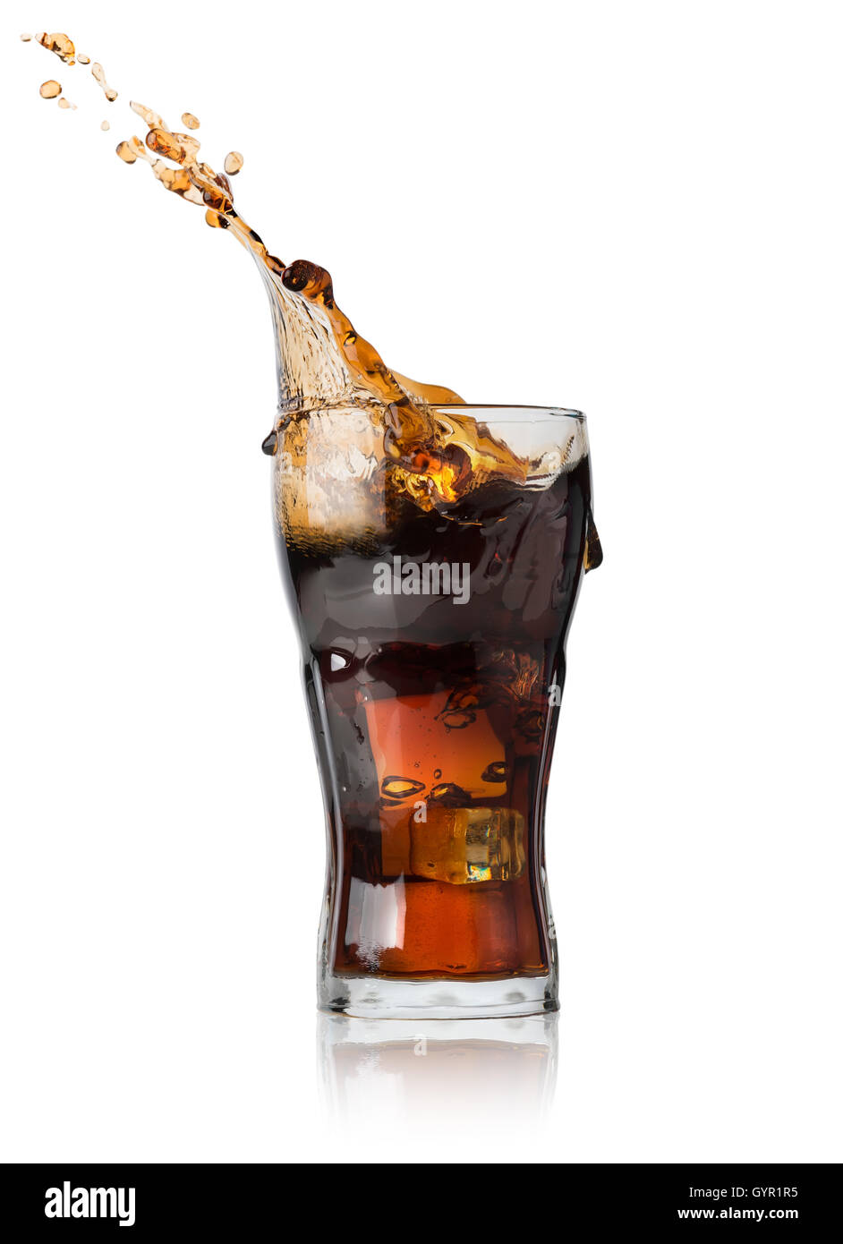 Cola im Glas Stockfoto