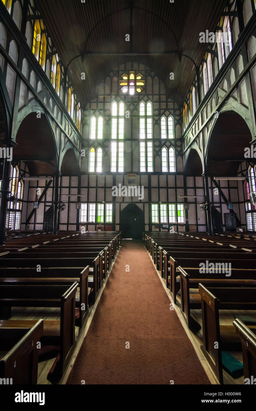 Innenraum der Kathedrale St. George's, Georgetown, Guyana Stockfoto