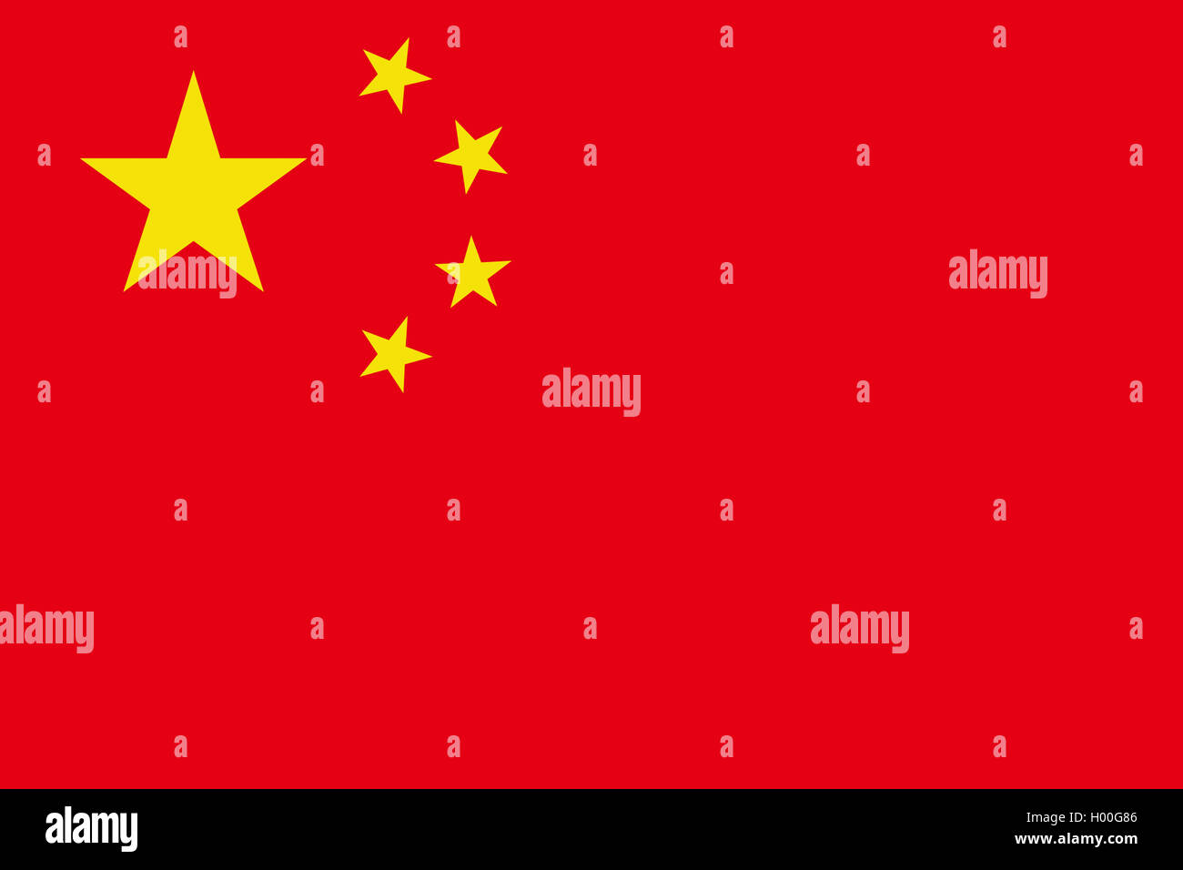Flagge der Volksrepublik China, China Stockfoto