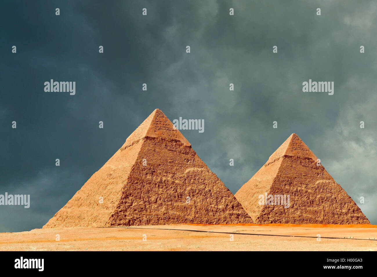 Pyramiden von Gizeh, Ägypten, Gizeh Stockfoto