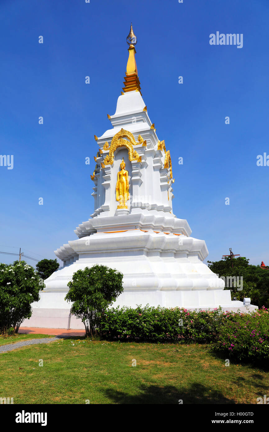 Stupa Phra That Bang Phuan, original in Nong Khai, Thailand, Muang Buran Stockfoto