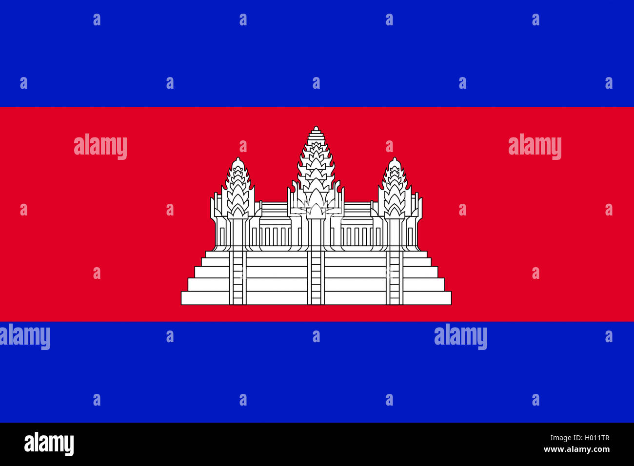 Flagge Kambodscha Kambodscha Stockfoto