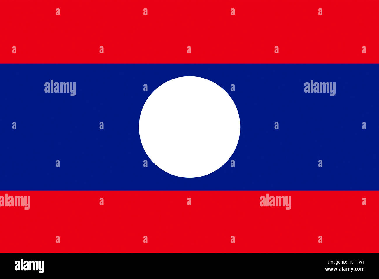 Flagge von Laos, Laos Stockfoto