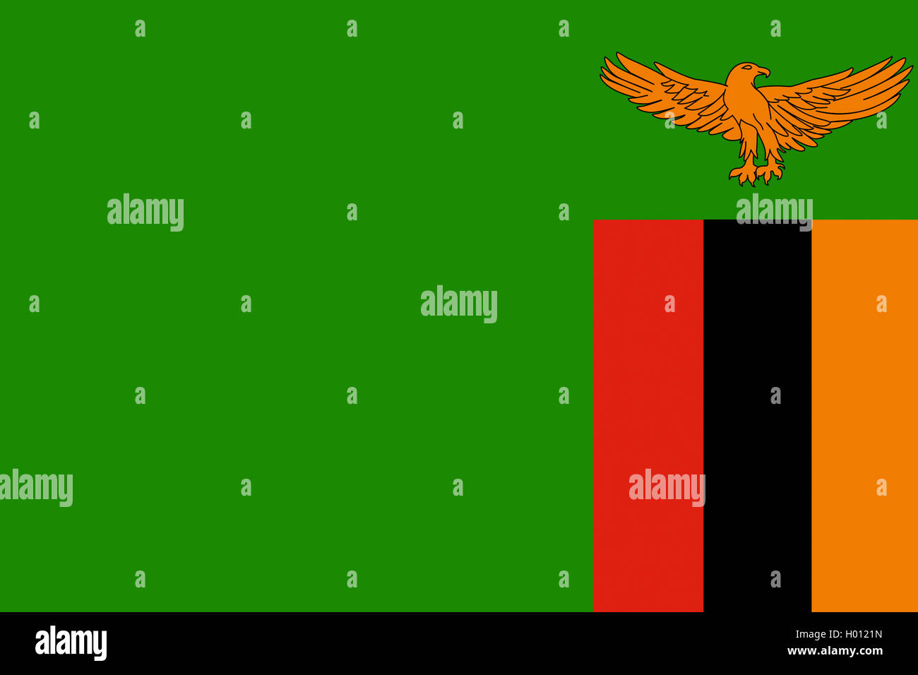 Flagge Sambia Sambia Stockfoto