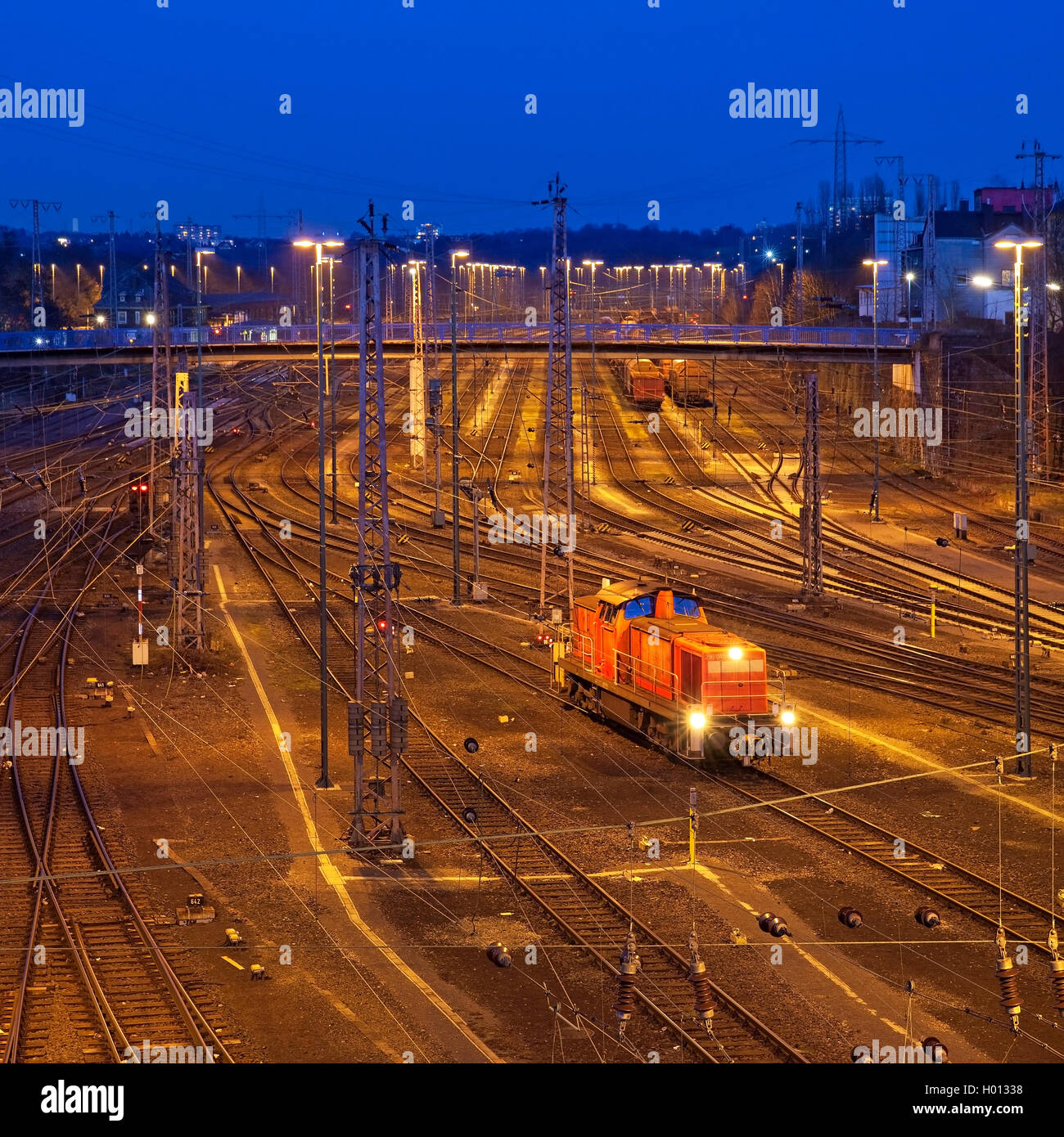 Schalter yard Hagen-Vorhalle, Deutschland, Nordrhein-Westfalen, Ruhrgebiet, Hagen Stockfoto