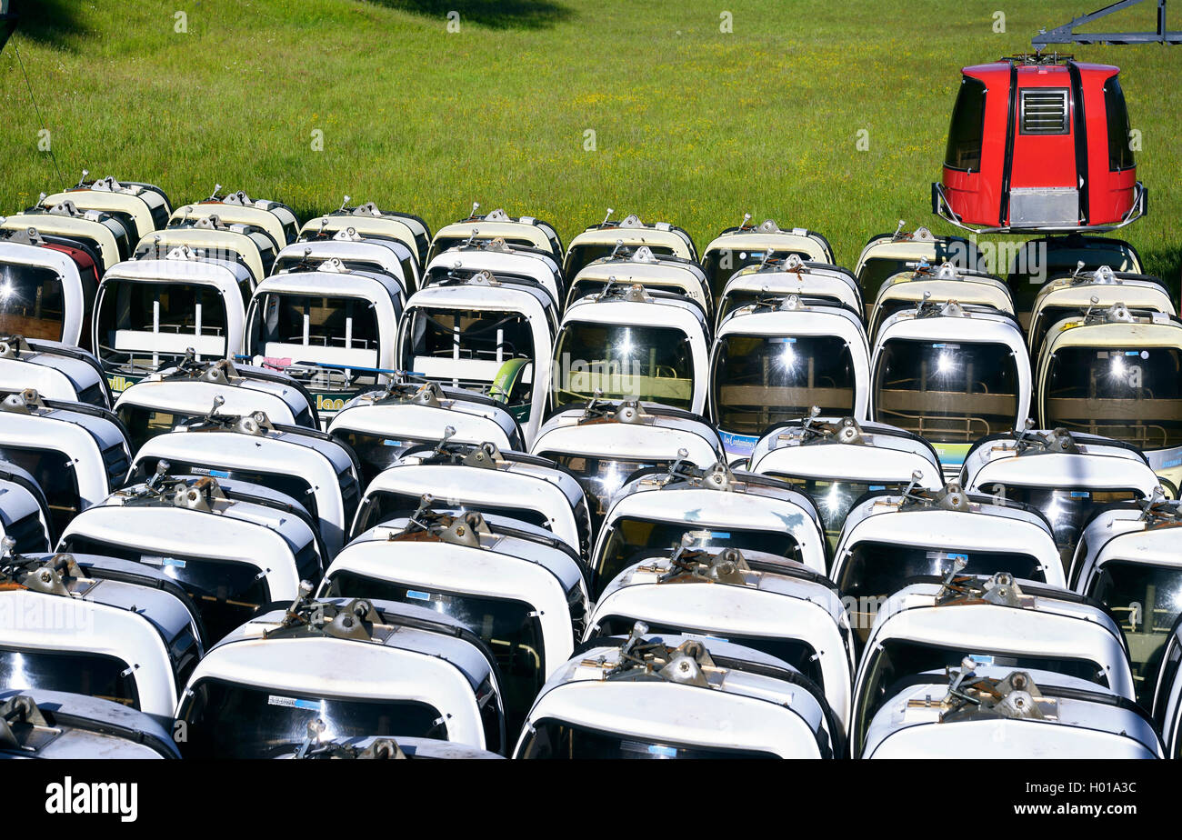 Alten Seilbahnen, Frankreich, Tanninges Stockfoto