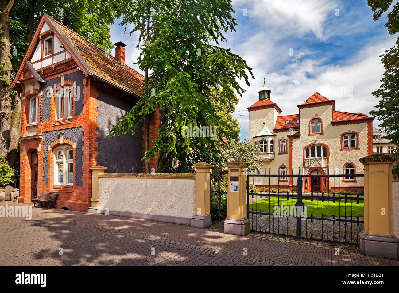 Kutscher House und Musik Schule an der Willy Brand Park, Deutschland, Nordrhein-Westfalen, Ruhrgebiet, Recklinghausen Stockfoto