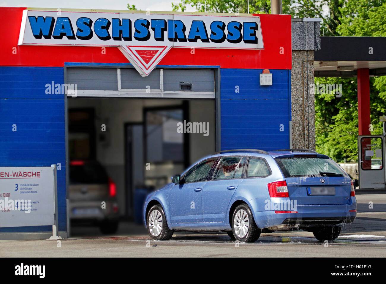 Auto waschen, Deutschland Stockfoto