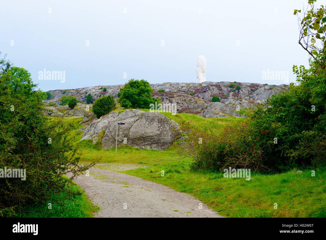 Pilane, Schweden - 9. September 2016: Ökologische Dokumentarfilm des öffentlichen Charakters und der Umgebung in der Nähe der weiße Marmor Frau Stockfoto