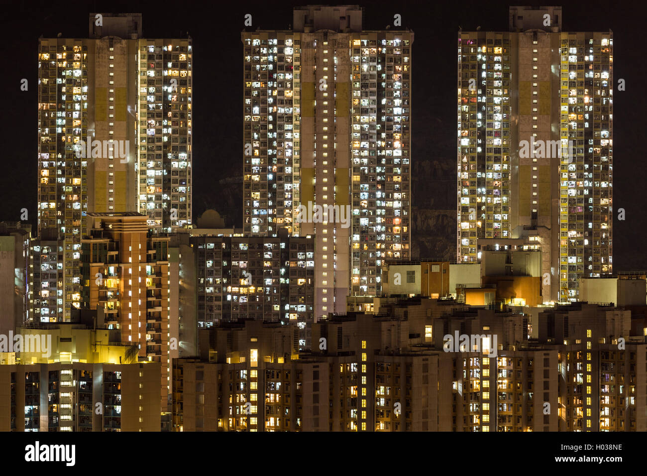 High-Density Wohn in Hongkong Stockfoto