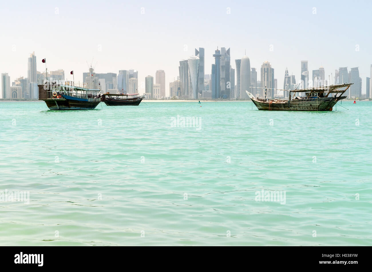 Dhau-Hafen in Doha, Katar Stockfoto