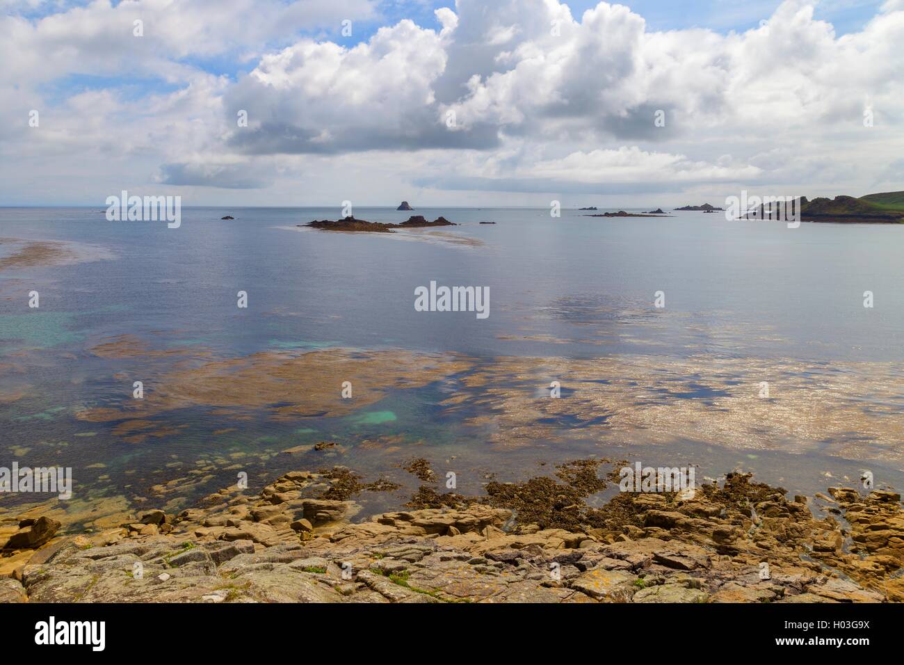 Höhere Stadt Bay, St. Martin, Isles of Scilly, England Stockfoto