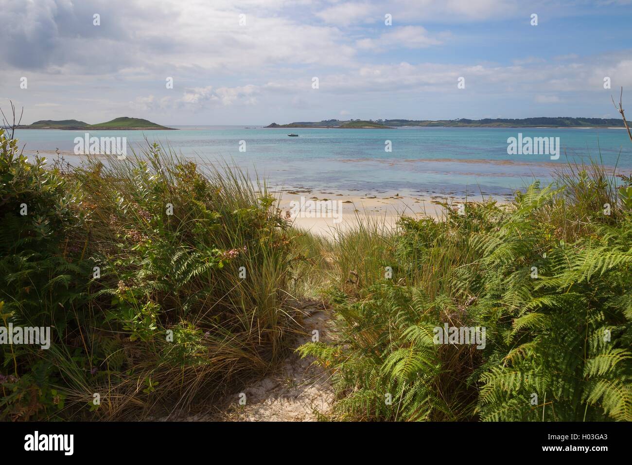 Höhere Stadt Bay, St. Martin, Isles of Scilly, England Stockfoto